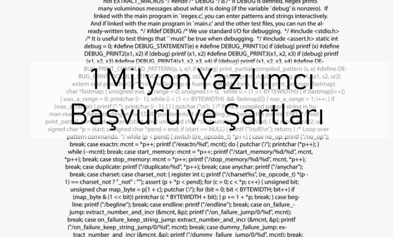 1 Milyon Yazılımcı Başvuru ve Şartları